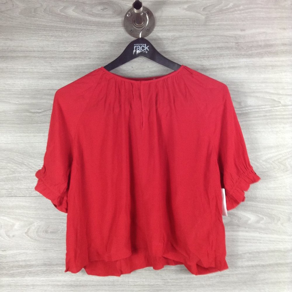 Madewell Notched Ruffle Cuff Top - Picture 3 of 7